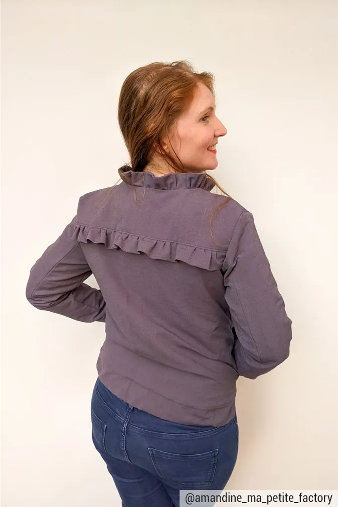 Réalisation du patron de couture de la veste Nelly de Cha’ coud