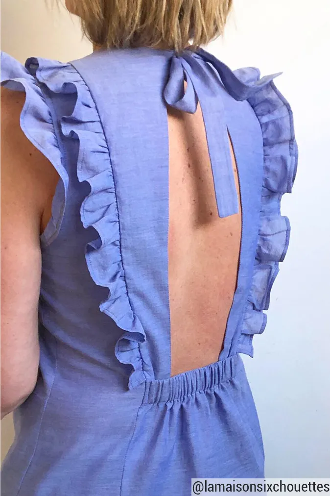 Réalisation du patron de couture le top Mona de Cha’ coud