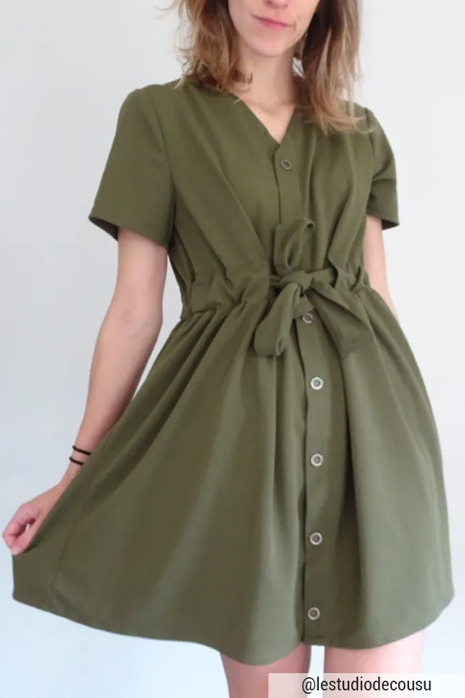 Réalisation du patron de couture la robe Katy de Cha’ coud