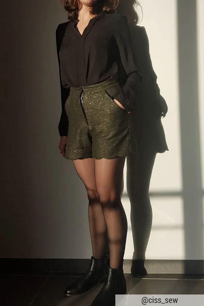 Réalisation du patron de couture le short Lio de Cha’ coud