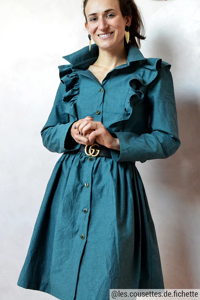 Réalisation du patron de couture de la robe Elena de Cha’ coud