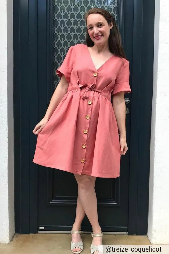 Réalisation du patron de couture la robe Katy de Cha’ coud