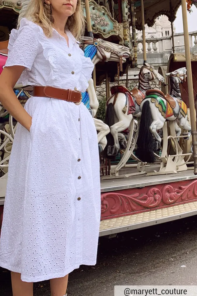 Réalisation du patron de couture de la robe Elena de Cha’ coud