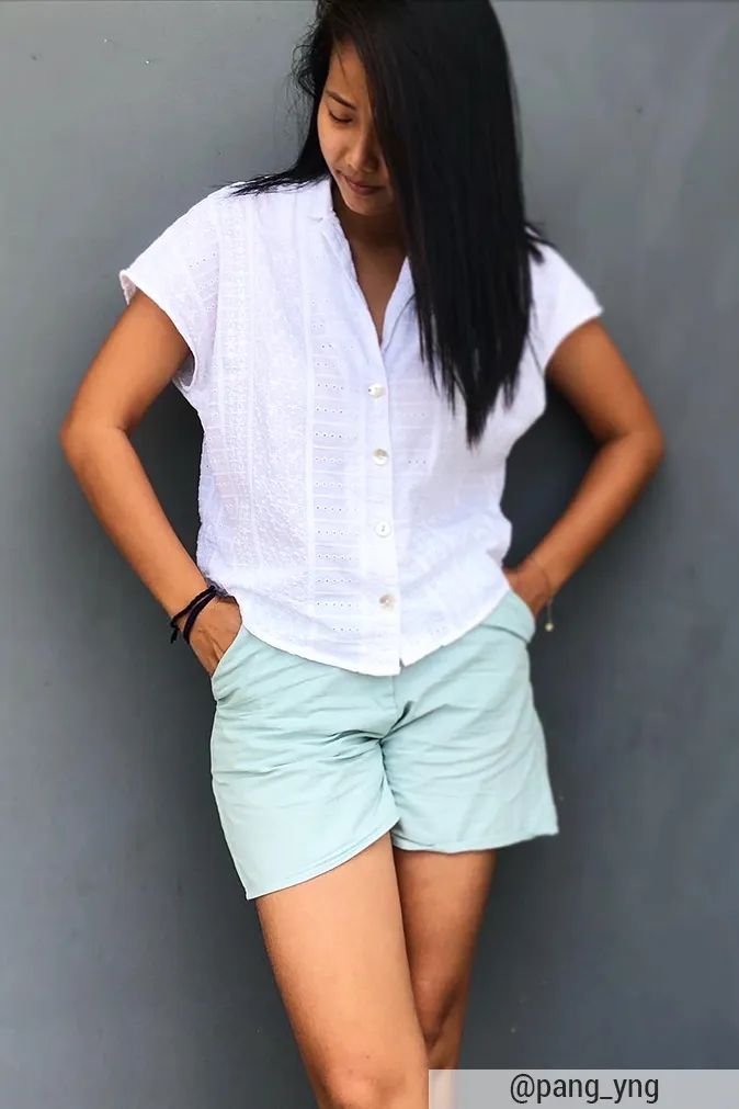 Réalisation du patron de couture le short Ema de Cha’ coud