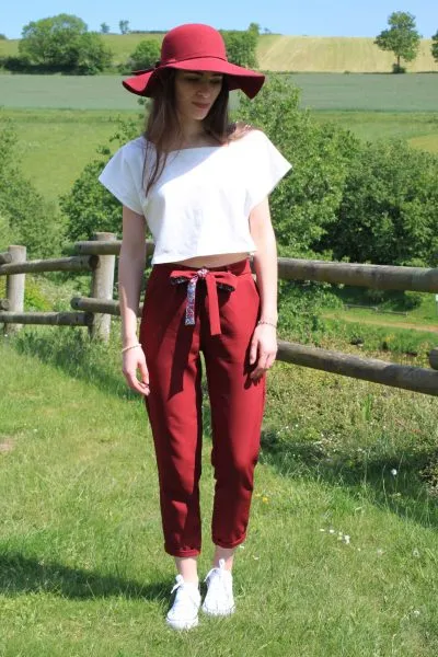Réalisation du patron de couture le pantalon Sophie de Cha’ coud