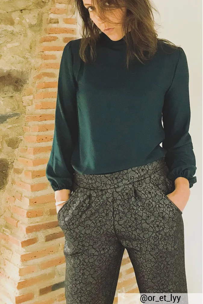 Réalisation du patron de couture la blouse hanaé de Cha’ coud