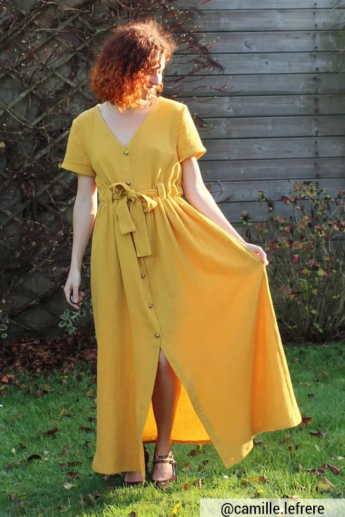 Réalisation du patron de couture la robe katy de Cha’ coud