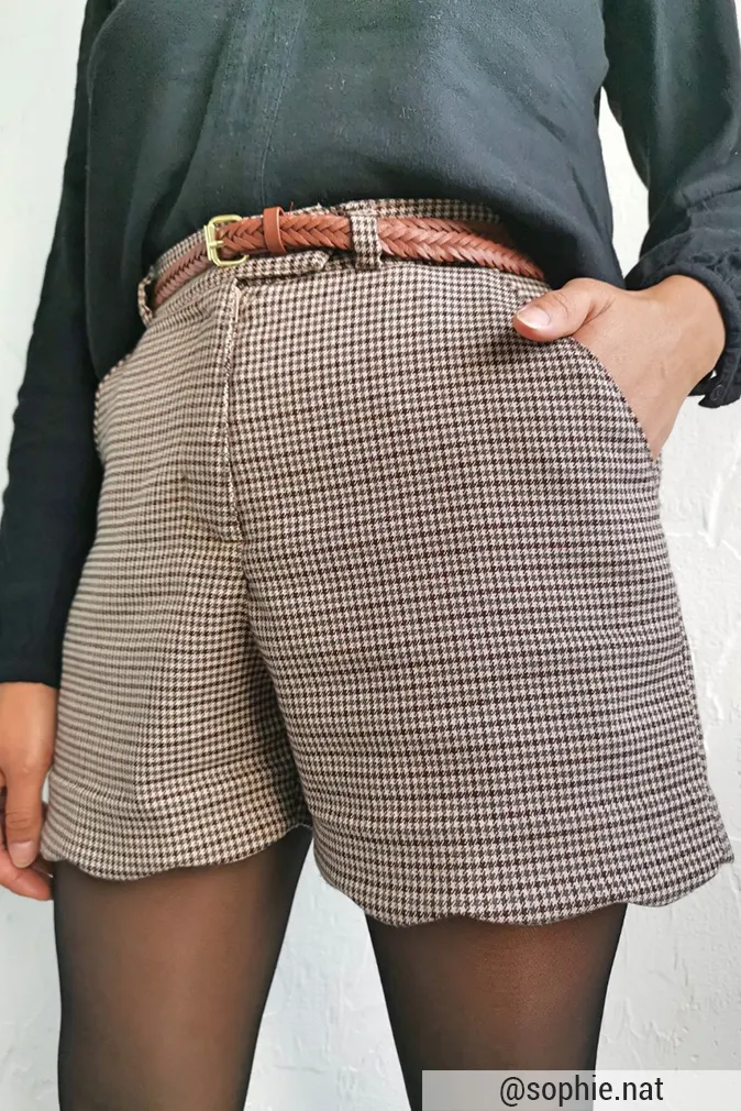 Réalisation du patron de couture le short lio de Cha’ coud