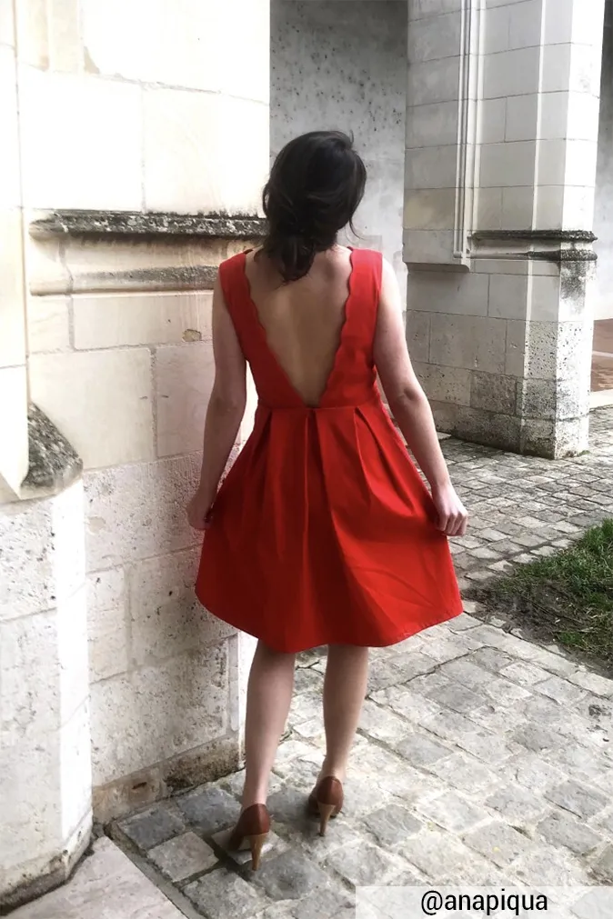 Réalisation du patron de couture la robe Zita de Cha’ coud