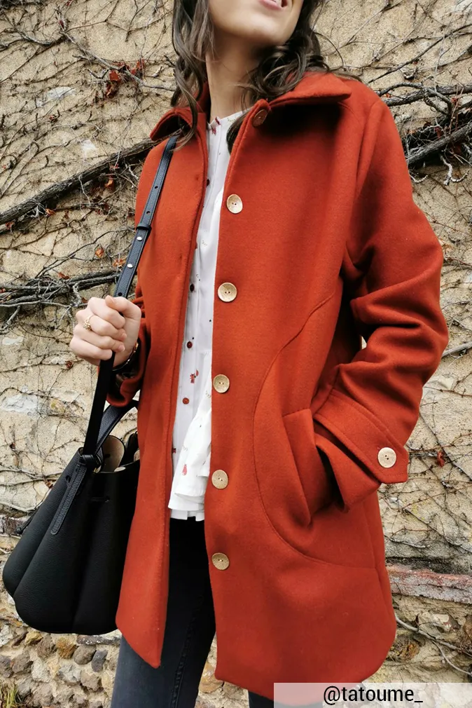 Réalisation du patron de couture du manteau Oana de Cha' coud