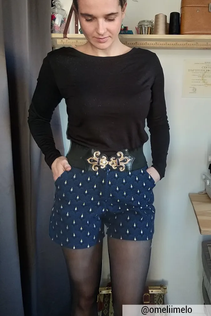 Réalisation du patron de couture du short Ema de Cha' coud