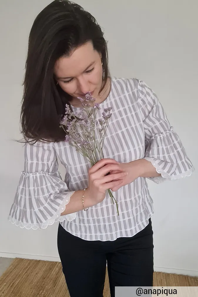 Réalisation du patron de couture de la blouse Zora de Cha' coud