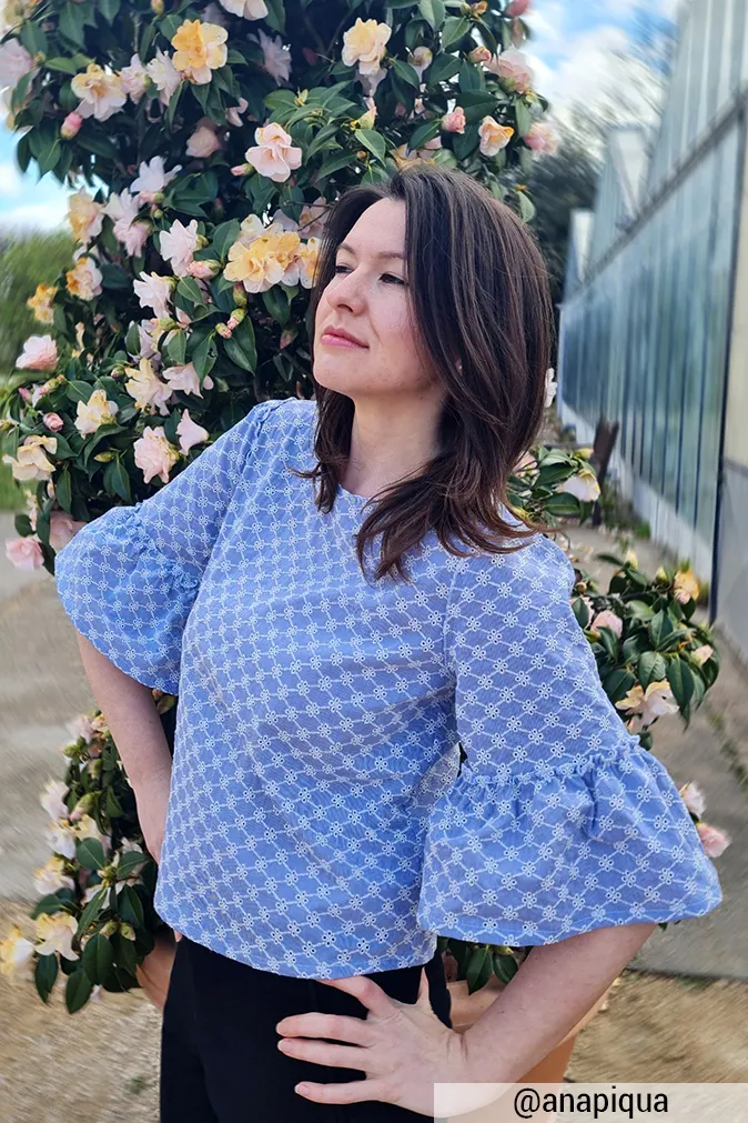 Réalisation du patron de couture de la blouse Zora de Cha' coud