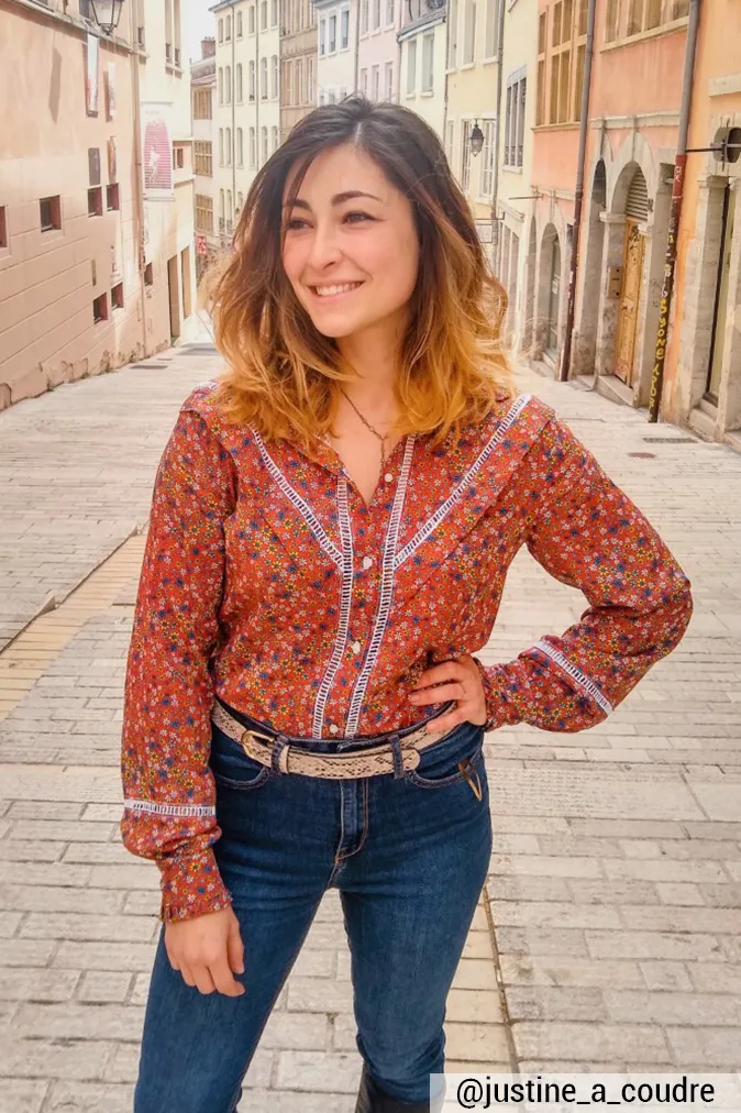 Réalisation du patron de couture de la chemise Sirine de Cha' coud