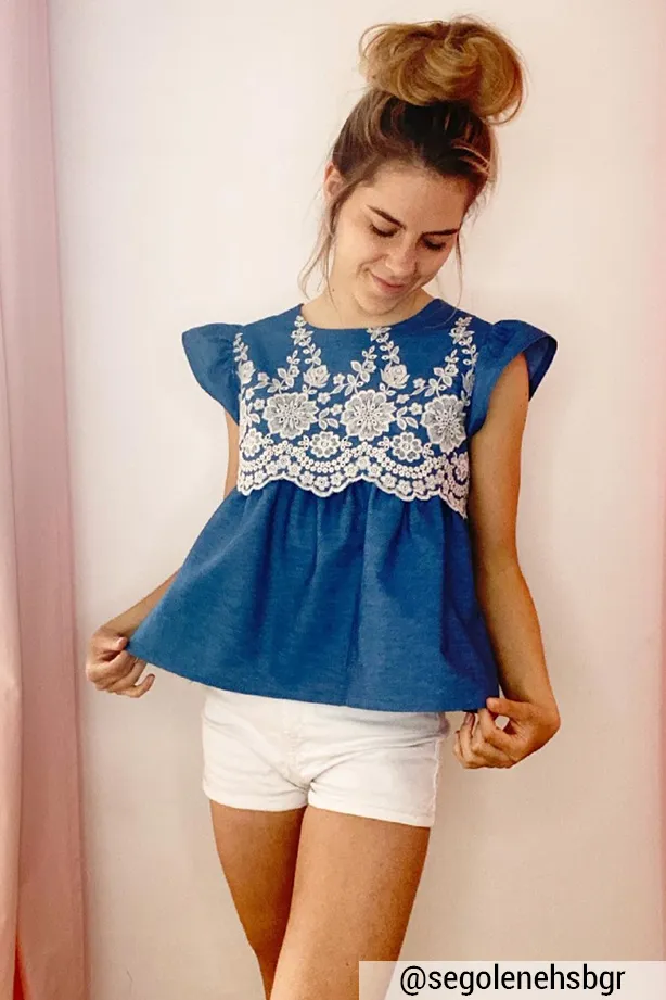 Réalisation du patron de couture du top Josten de Cha' coud
