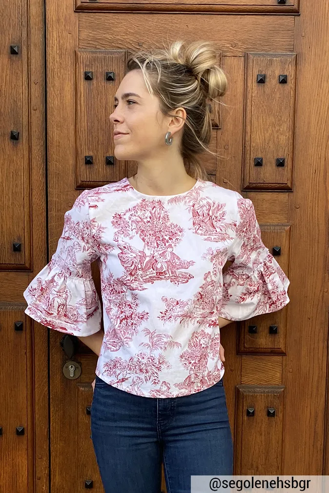 Réalisation du patron de couture de la blouse Zora de Cha' coud