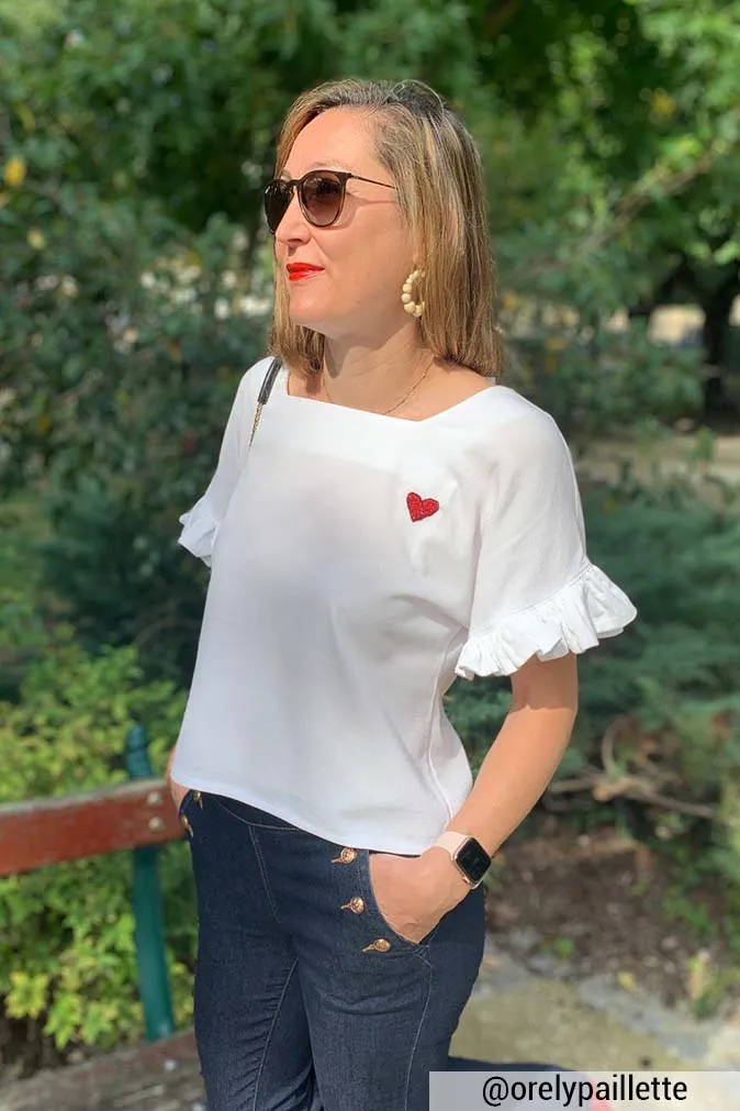 Réalisation du patron de couture du top Yuko de Cha' coud
