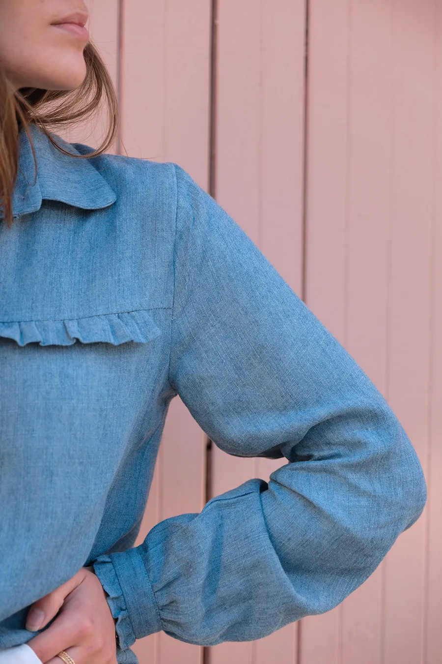 Réalisation du patron de couture de la chemise Carmen de Cha' coud