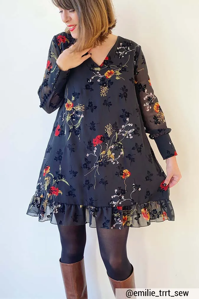 Réalisation du patron de couture de la robe ezra de Cha' coud