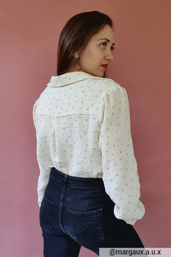 Réalisation du patron de couture de la chemise Carmen de Cha' coud