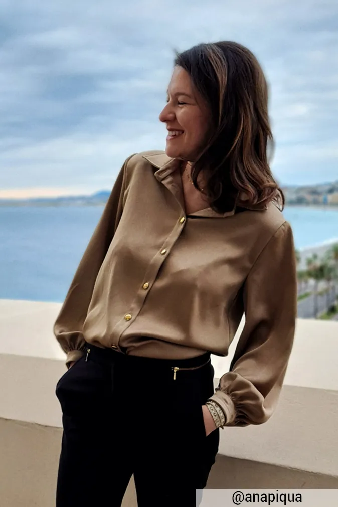 Réalisation du patron de couture de la chemise Gaïa de Cha' coud