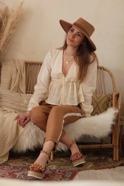 Réalisation du patron de couture de la blouse Zélie de Cha' coud