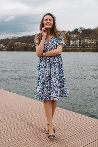 Réalisation du patron de couture de la robe Charlotte de Cha' coud