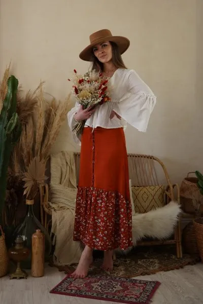 Réalisation du patron de couture de la jupe Suzanne de Cha' coud