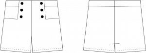Réalisation du patron de couture du short Iris de Cha' coud