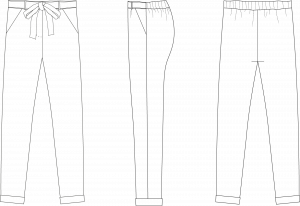 Technical drawing of the sophie de Cha 'coud sewing pattern