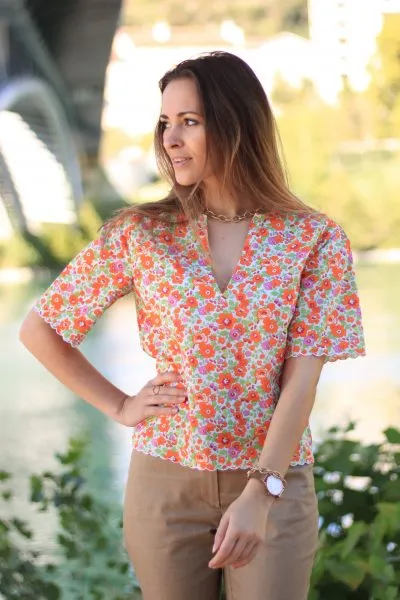 Réalisation du patron de couture de la blouse Léoline de Cha' coud