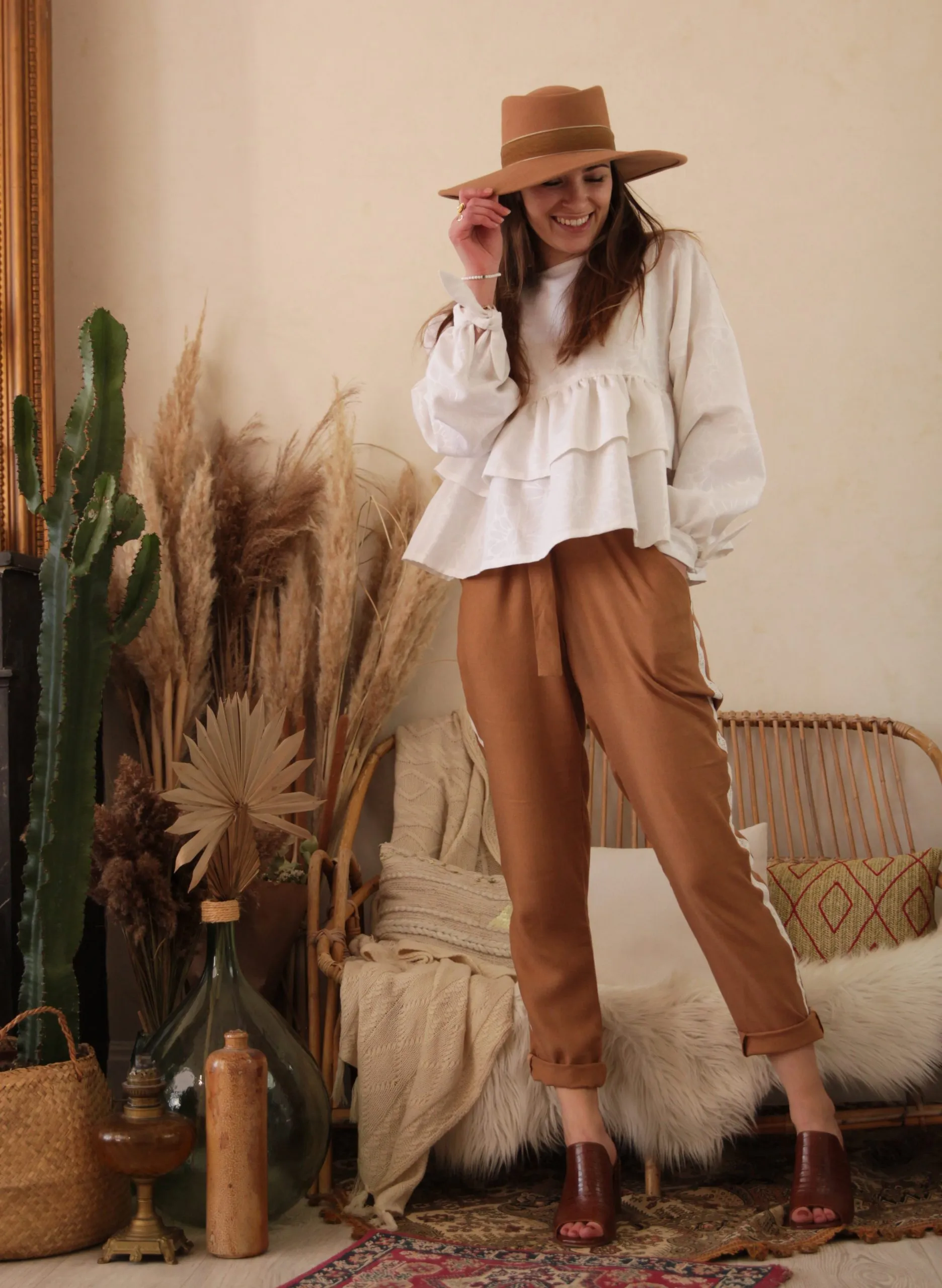Réalisation du patron de couture de la blouse Lehoïa de Cha' coud