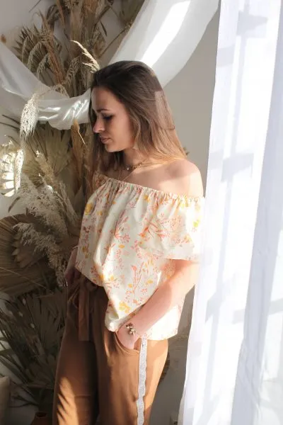 Réalisation du patron de couture du top Thelma de Cha' coud