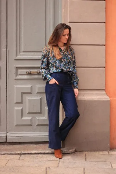 Réalisation du patron de couture de la chemise Sarah et du pantalon Thaïs de Cha' coud