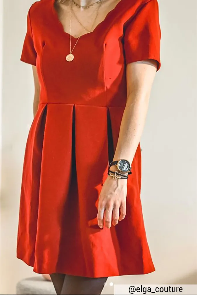 Réalisation du patron de couture de la robe Zita de Cha' coud