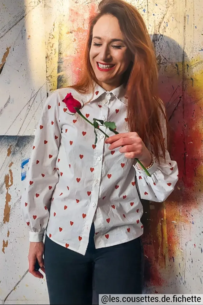 Réalisation du patron de couture de la chemise Gaïa de Cha' coud