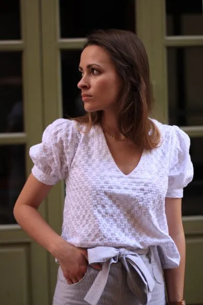 Réalisation du patron de couture du top Eleanor de Cha' coud