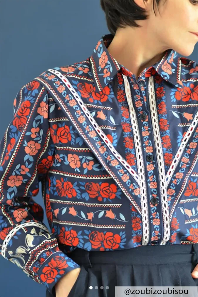 Réalisation du patron de couture de la chemise sirine de Cha' coud