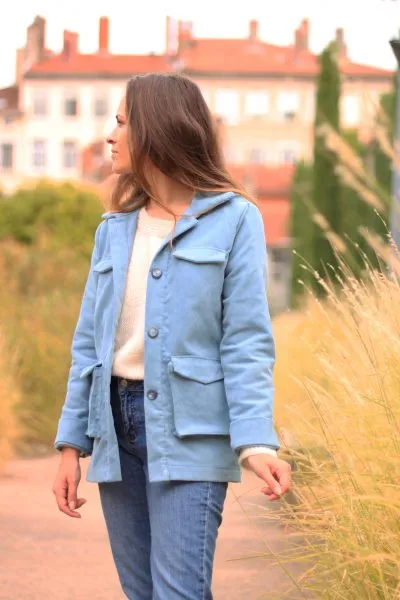 Réalisation du patron de couture de la veste Aela de Cha' coud