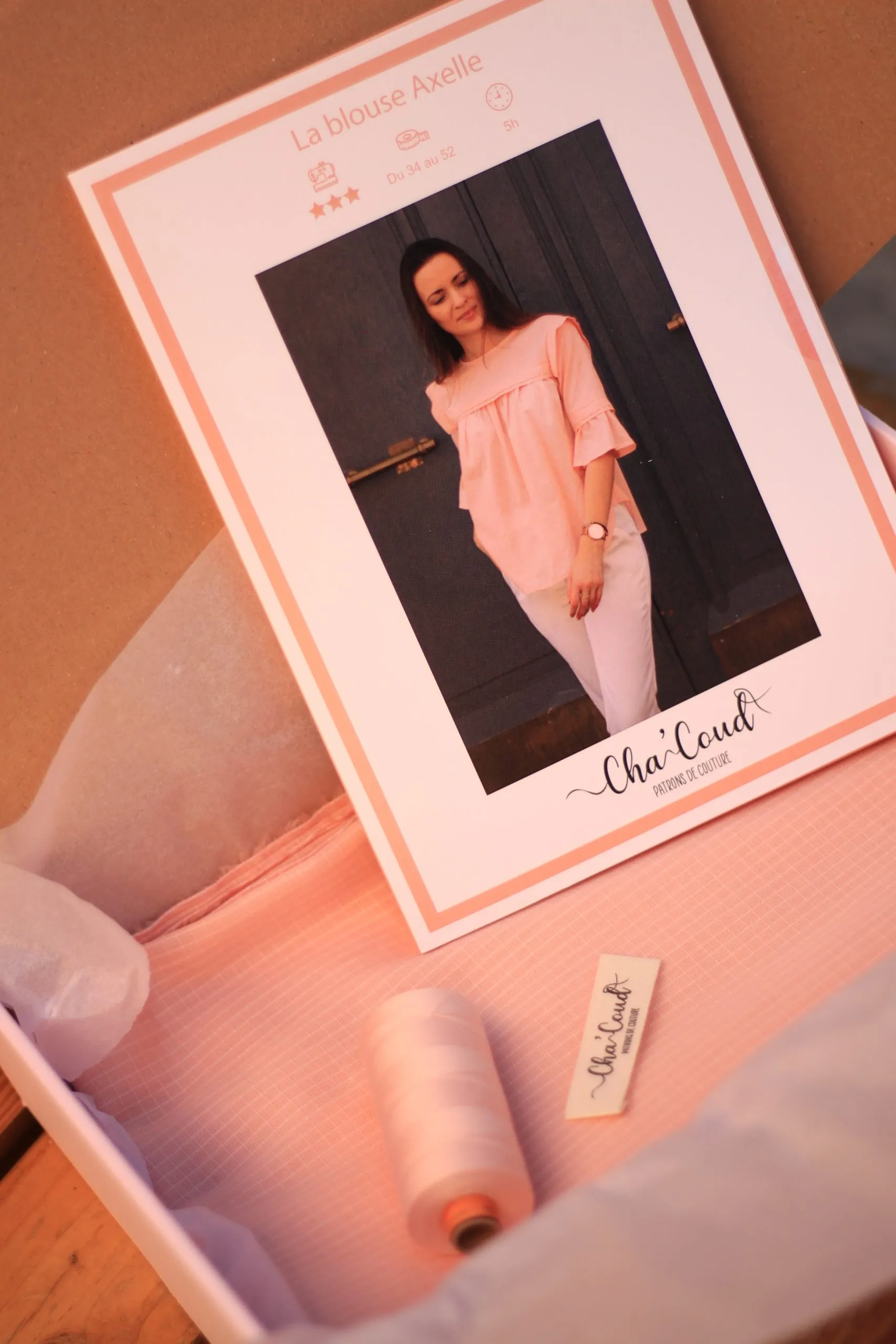 kit couture box couture chemise axelle, blouse à plis