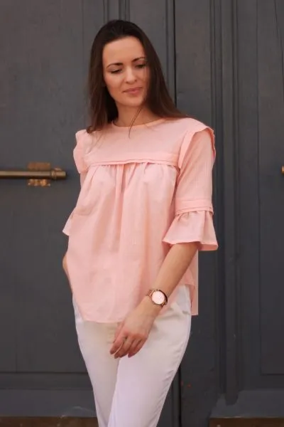 Réalisation du patron de couture de la blouse Axelle de Cha' coud