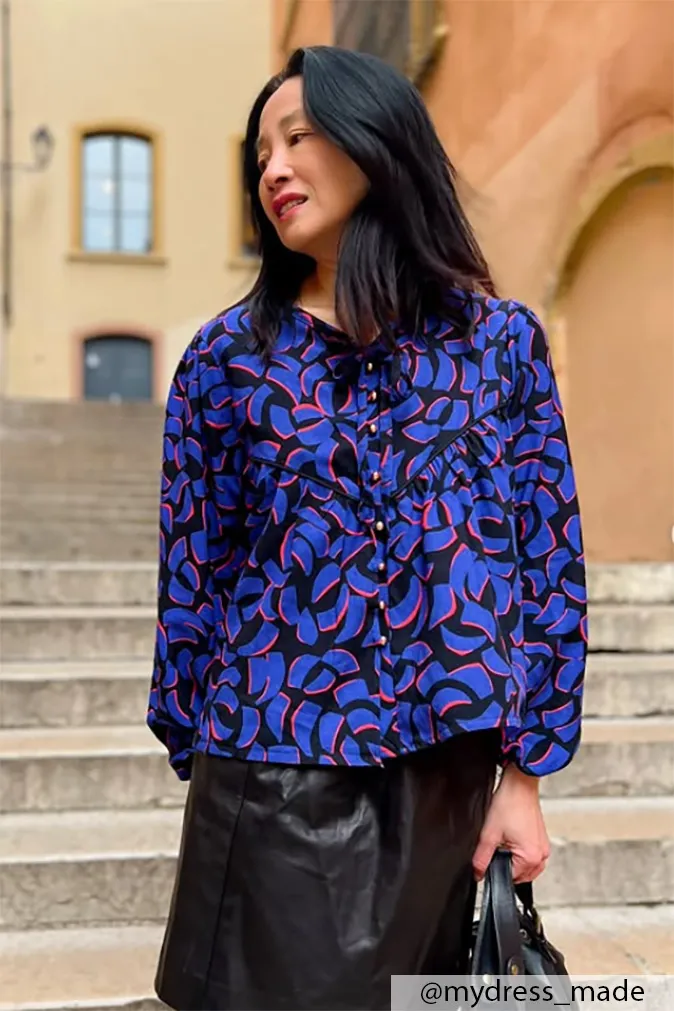 Réalisation du patron de couture de la blouse alma de Cha' coud