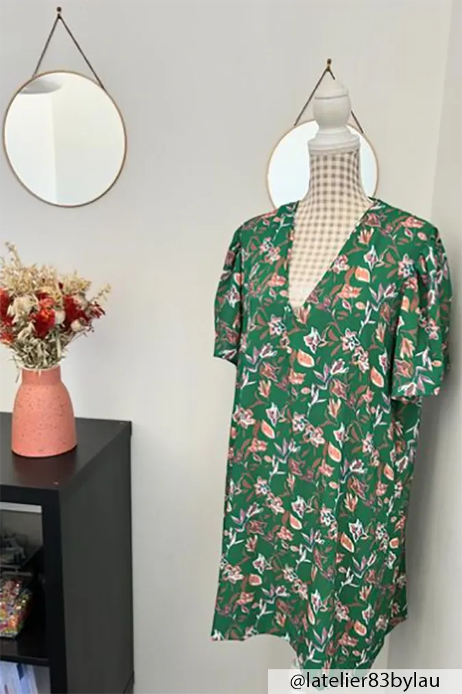 Réalisation du patron de couture de la robe calie de Cha' coud