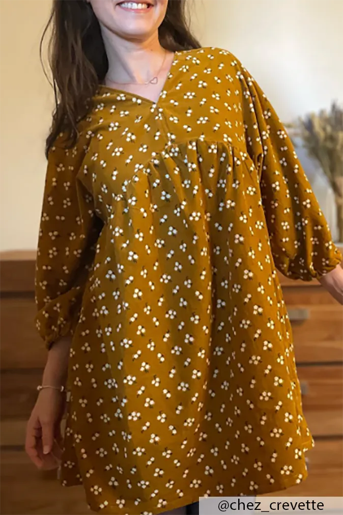 Réalisation du patron de couture de la robe elaïa de Cha' coud
