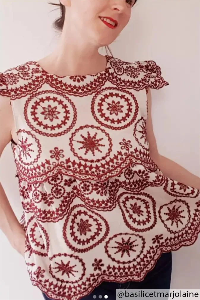 Réalisation du patron de couture du top josten de Cha' coud