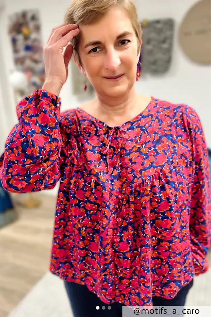 Réalisation du patron de couture de la blouse alma de Cha' coud