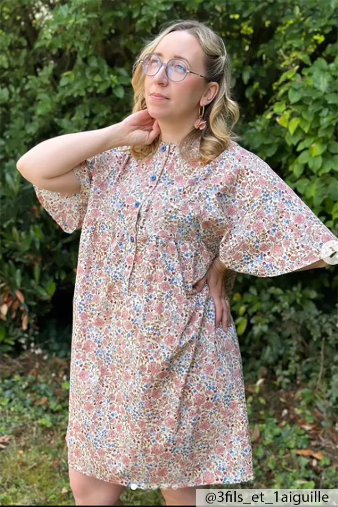 Réalisation du patron de couture de la robe emily de Cha' coud
