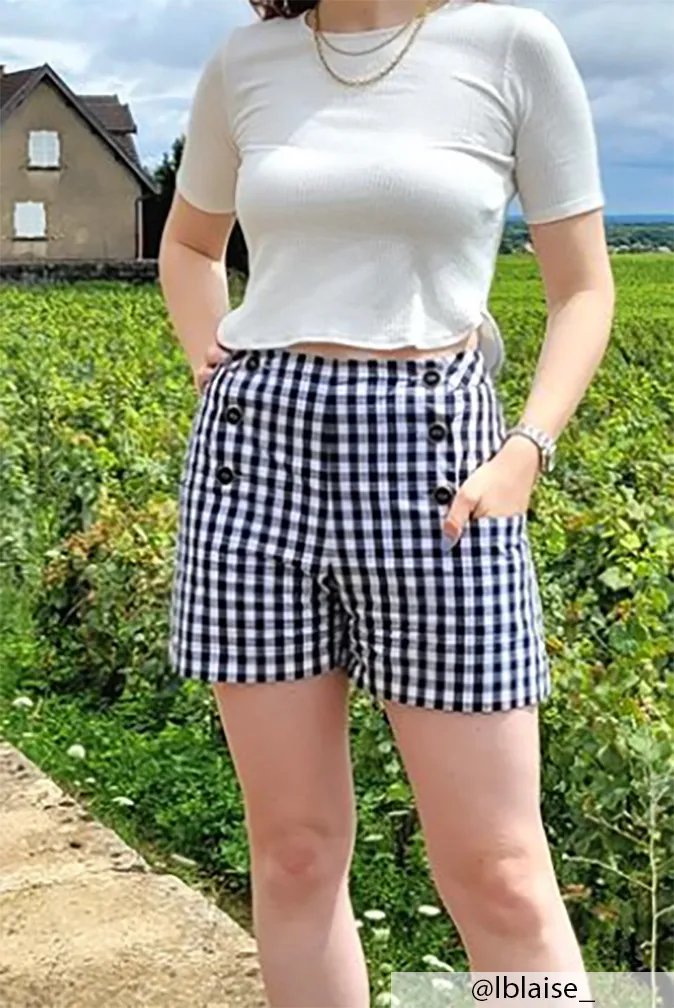 Réalisation du patron de couture du short iris de Cha' coud
