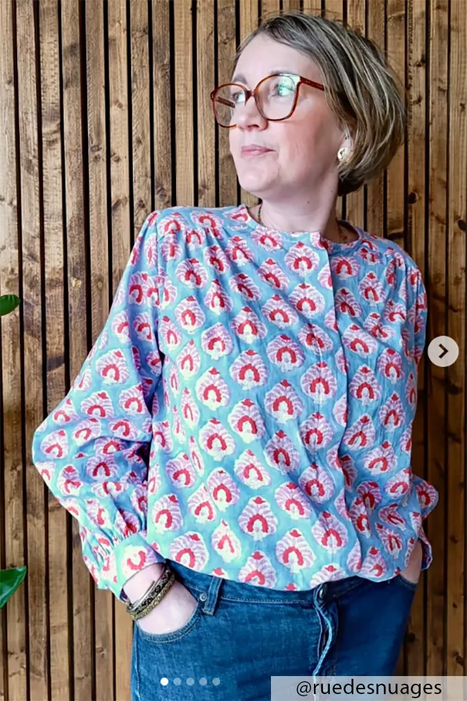 Réalisation du patron de couture de la chemise maritza de Cha' coud