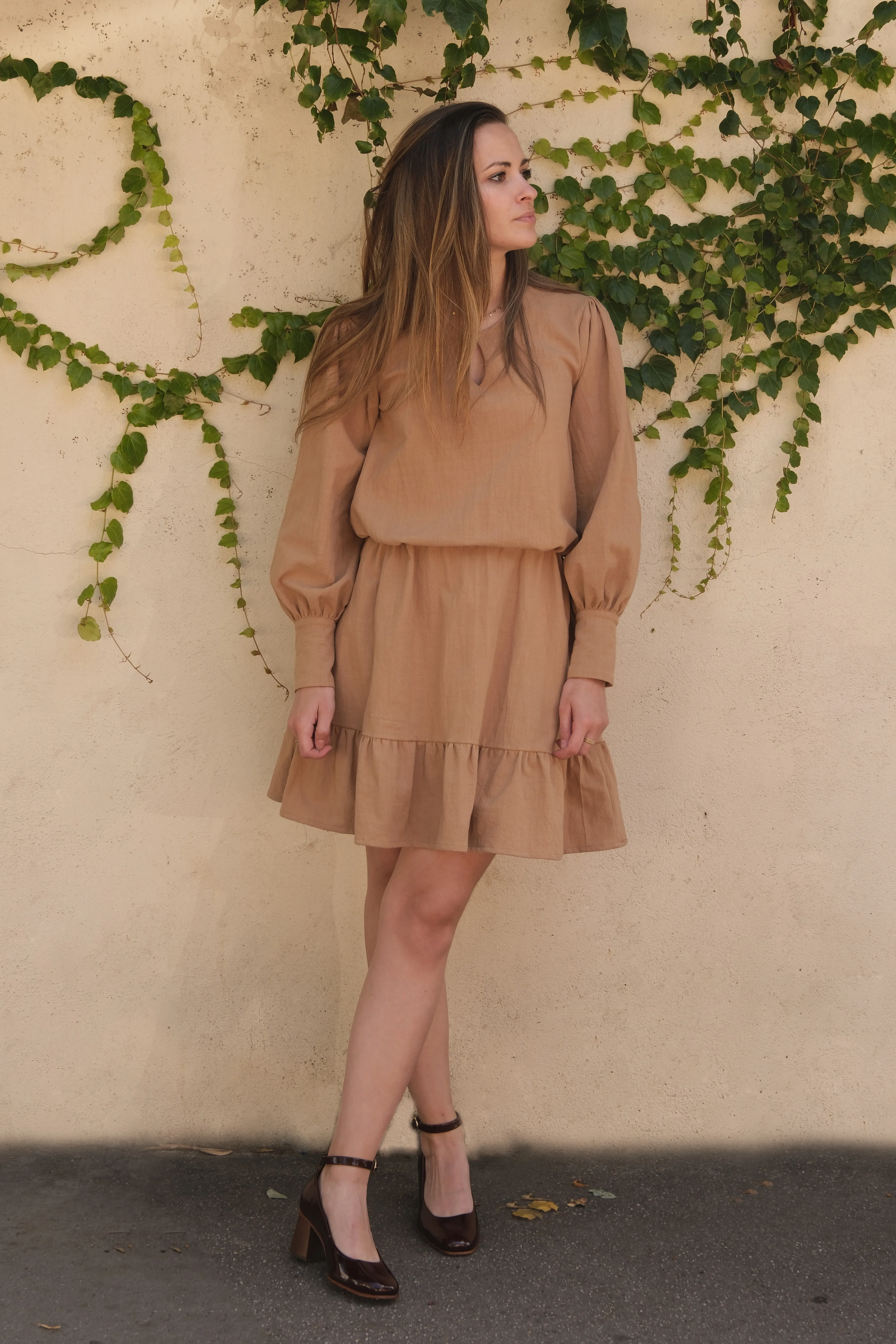 robe suzie - Cha' coud - niveau intermédiaire - patron couture facile - patron robe boule - patron robe automne - patron robe Suzie - robe unie